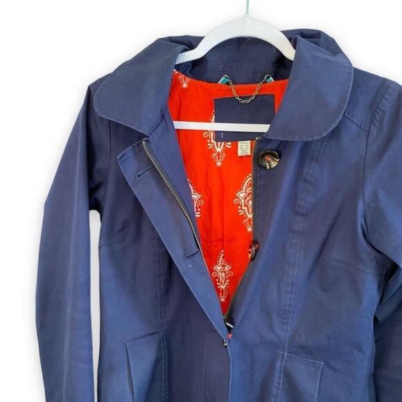 Tommy Hilfiger Navy Blue Spring Trench Coat with Hood - 4 china - Picture 4 of 12